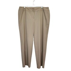 Talbots Dress Pants Womens 18W Tan Modern Fit‎ Stretch Slacks